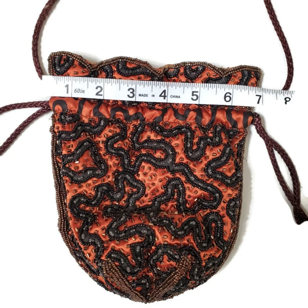 Vintage Andre Cellini Beaded Purse Satchel Evening Bag Bridgerton Victorian